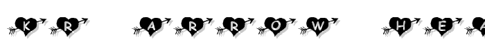 KR Arrow Heart font